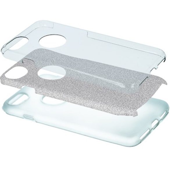 Samsung Galaxy S25 Edge SM-S937, Szilikon tok, csillogó, Forcell Shining, ezüst