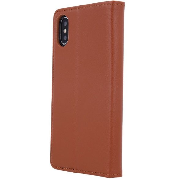Samsung Galaxy S25 Edge SM-S937, Oldalra nyíló tok, valódi bőrtok, stand, Smart Pro, barna