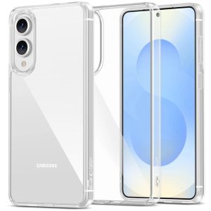 Samsung Galaxy S25 Edge SM-S937, Műanyag hátlap védőtok + szilikon keret, FlexAir Hybrid, átlátszó