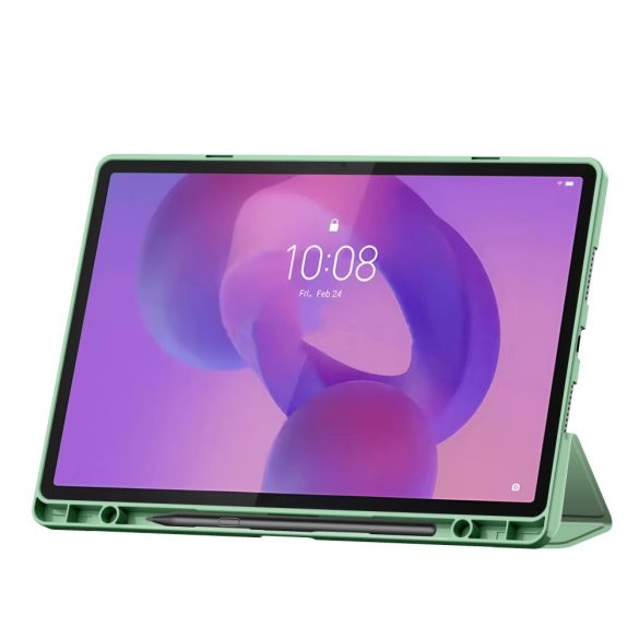Lenovo Idea Tab Pro (12.7) TB-373, mappa tok, közepesen ütésálló, érintőceruza tartó, érintőceruza nélkül, Trifold, TP SC Pen Holder, zöld