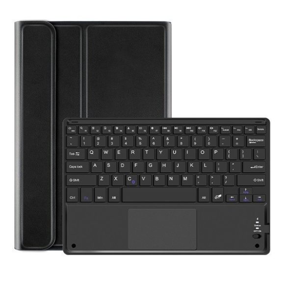Xiaomi Pad 7 (11.2) / Pad 7 Pro (11.2), Bluetooth billentyűzetes, mappa tok, Touch Pad, mágneses rögzítés, Wooze Simple Touch, fekete