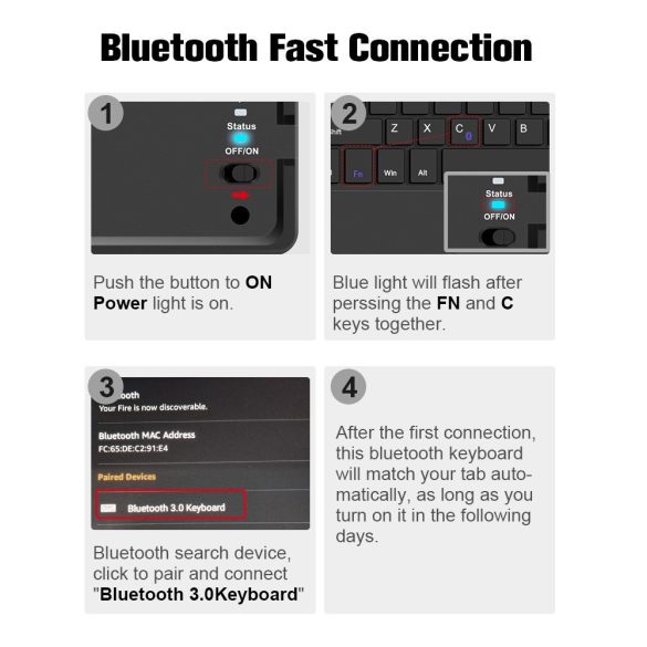 Xiaomi Pad 7 (11.2) / Pad 7 Pro (11.2), Bluetooth billentyűzetes, mappa tok, Touch Pad, mágneses rögzítés, Wooze Simple Touch, fekete