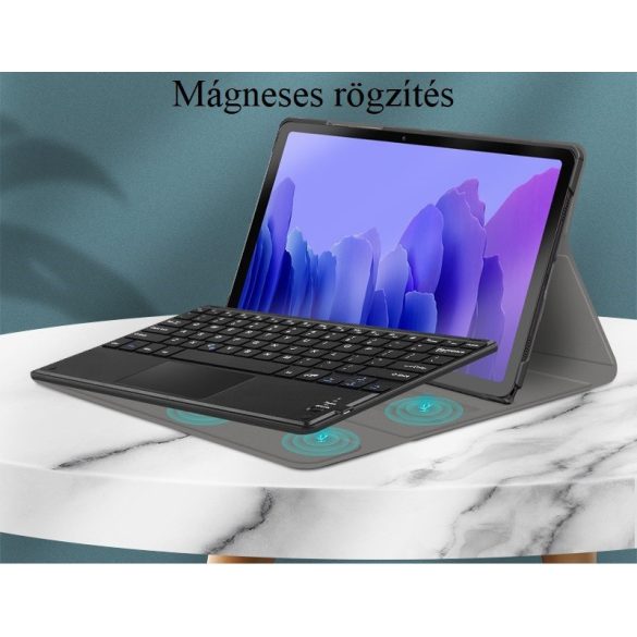 Xiaomi Pad 7 (11.2) / Pad 7 Pro (11.2), Bluetooth billentyűzetes, mappa tok, Touch Pad, mágneses rögzítés, Wooze Simple Touch, fekete