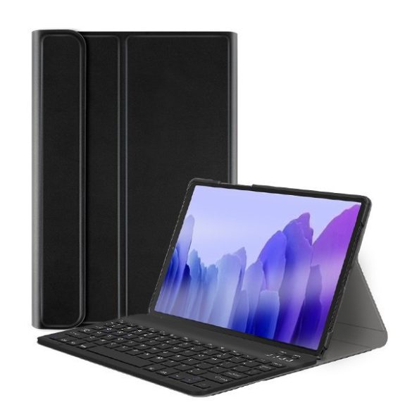 Xiaomi Pad 6S Pro (12.4), Bluetooth billentyűzetes, mappa tok, billentyűzet világítás, mágneses rögzítés, Wooze Illuminated, fekete