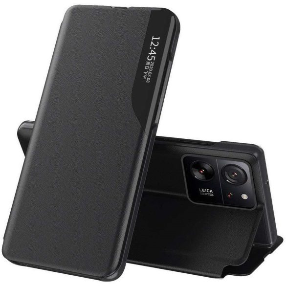 Xiaomi Redmi K70 / K70 Pro / Poco F6 Pro, Oldalra nyíló tok, stand, hívás mutatóval, Wooze FashionBook, fekete