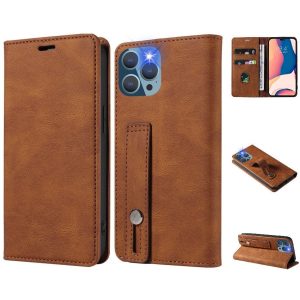 Xiaomi Redmi K70 / K70 Pro / Poco F6 Pro, Oldalra nyíló tok, stand, kártyatartóval, kézpánttal, Wooze Business Plus, barna