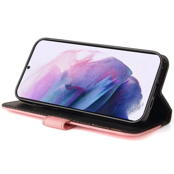 Xiaomi Redmi K70 / K70 Pro / Poco F6 Pro, Oldalra nyíló tok, stand, kártyatartóval, kézpánttal, Wooze Colour Wallet, rózsaszín