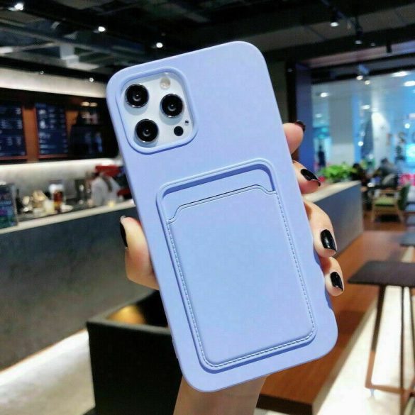 Xiaomi Redmi K70 / K70 Pro / Poco F6 Pro, Szilikon tok, kártyatartóval, Wooze Card Slot, lila