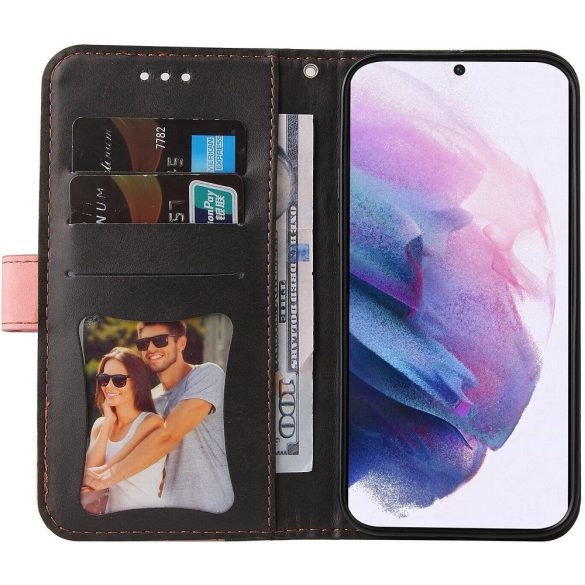 Xiaomi Redmi Turbo 3 / Poco F6, Oldalra nyíló tok, stand, kártyatartóval, kézpánttal, Wooze Colour Wallet, rózsaszín