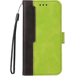 Xiaomi Redmi Turbo 3 / Poco F6, Oldalra nyíló tok, stand, kártyatartóval, kézpánttal, Wooze Colour Wallet, zöld