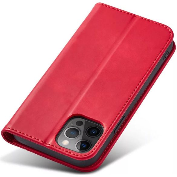 Xiaomi Redmi Turbo 3 / Poco F6, Oldalra nyíló tok, stand, kártyatartóval, Wooze Business, piros