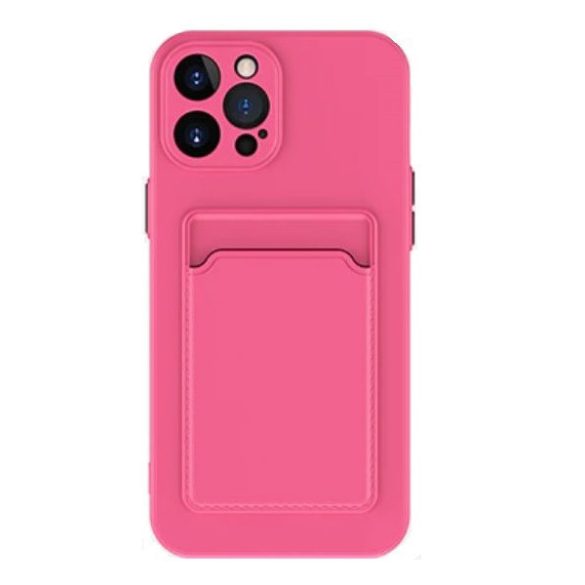 Xiaomi Redmi Turbo 3 / Poco F6, Szilikon tok, kártyatartóval, Wooze Card Slot, magenta