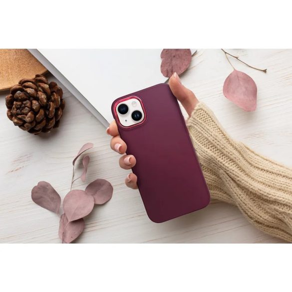 Xiaomi Redmi A5 4G, Szilikon tok, közepesen ütésálló, fémhatású kamera keret, Frame Case, lila