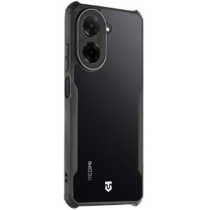 Xiaomi Redmi A5 4G, Szilikon tok, közepesen ütésálló, légpárnás sarok, Tactical Quantum Stealth, átlátszó/fekete