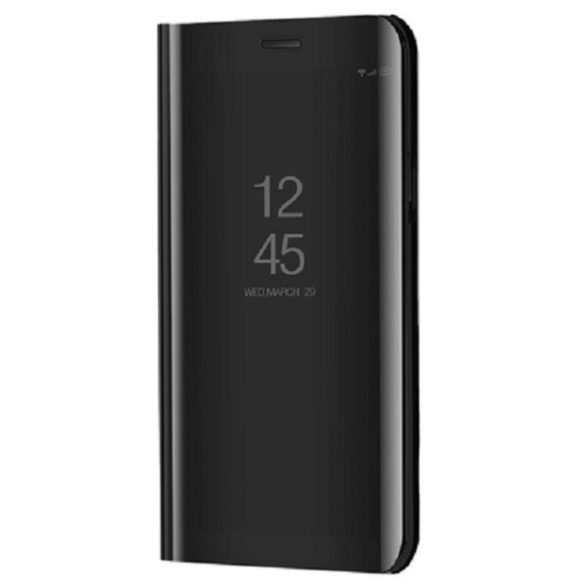 Huawei Honor 400 Lite, Oldalra nyíló tok, hívás mutatóval, Smart View Cover, fekete (utángyártott)