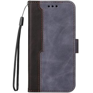 Huawei Honor 400 Lite, Oldalra nyíló tok, stand, kártyatartóval, kézpánttal, Wooze Colour Wallet, szürke