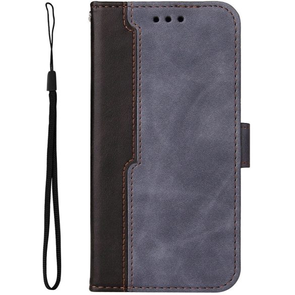 Huawei Honor 400 Lite, Oldalra nyíló tok, stand, kártyatartóval, kézpánttal, Wooze Colour Wallet, szürke