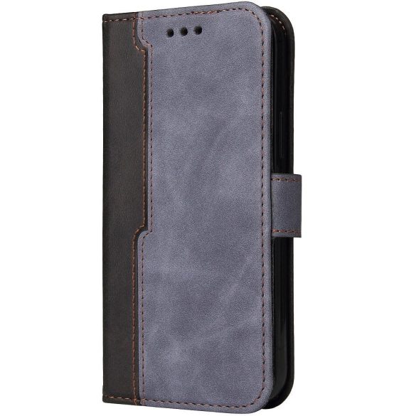 Huawei Honor 400 Lite, Oldalra nyíló tok, stand, kártyatartóval, kézpánttal, Wooze Colour Wallet, szürke