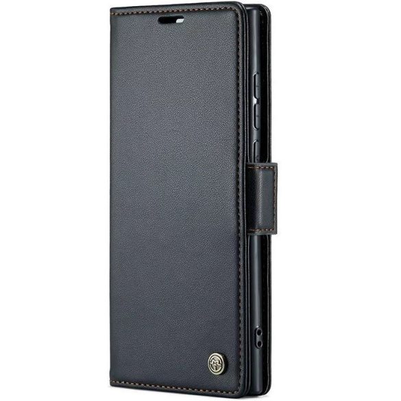 Huawei Honor 400 Lite, Oldalra nyíló tok, stand, kártyatartóval, RFID technológiával, Wooze CaseME, fekete