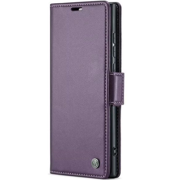 Huawei Honor 400 Lite, Oldalra nyíló tok, stand, kártyatartóval, RFID technológiával, Wooze CaseME, lila