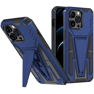 Huawei Honor 400 Pro (Global), Műanyag hátlap védőtok szilikon belső, közepesen ütésálló, kitámasztóval, Wooze Supportive Care, kék