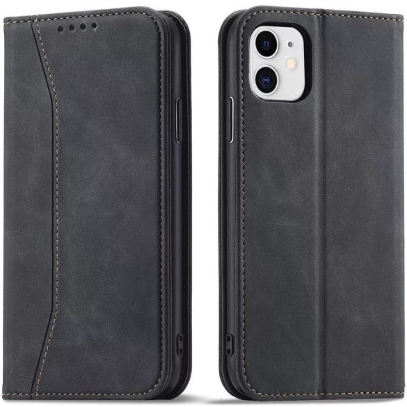 Huawei Honor 400 (Global), Oldalra nyíló tok, stand, kártyatartóval, Wooze Business, fekete