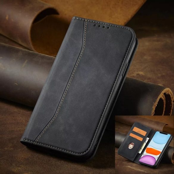 Huawei Honor 400 (Global), Oldalra nyíló tok, stand, kártyatartóval, Wooze Business, fekete