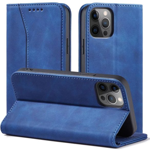 Huawei Honor 400 (Global), Oldalra nyíló tok, stand, kártyatartóval, Wooze Business, kék