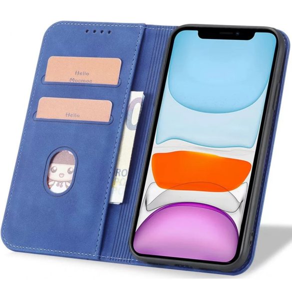 Huawei Honor 400 (Global), Oldalra nyíló tok, stand, kártyatartóval, Wooze Business, kék