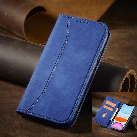 Huawei Honor 400 (Global), Oldalra nyíló tok, stand, kártyatartóval, Wooze Business, kék
