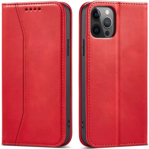 Huawei Honor 400 (Global), Oldalra nyíló tok, stand, kártyatartóval, Wooze Business, piros