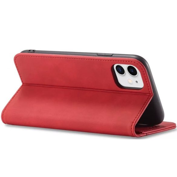 Huawei Honor 400 (Global), Oldalra nyíló tok, stand, kártyatartóval, Wooze Business, piros
