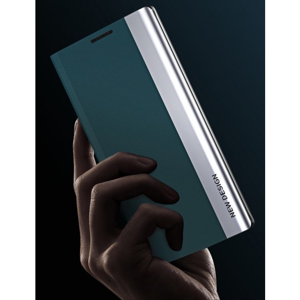 Huawei Honor 400 (Global), Oldalra nyíló tok, stand, Wooze Silver Line, fekete