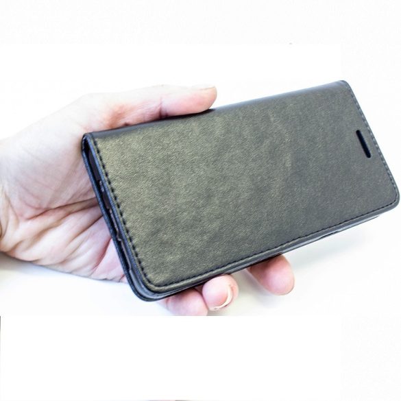 Huawei Honor 400 Lite, Oldalra nyíló tok, stand, Magnet Book, fekete