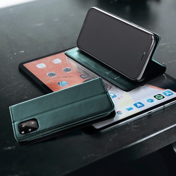 Huawei Honor 400 Lite, Oldalra nyíló tok, stand, Magnet Book, zöld