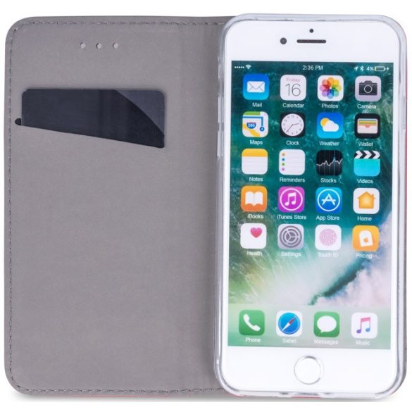 Huawei Honor 400 (Global), Oldalra nyíló tok, stand, Smart Magnet, piros