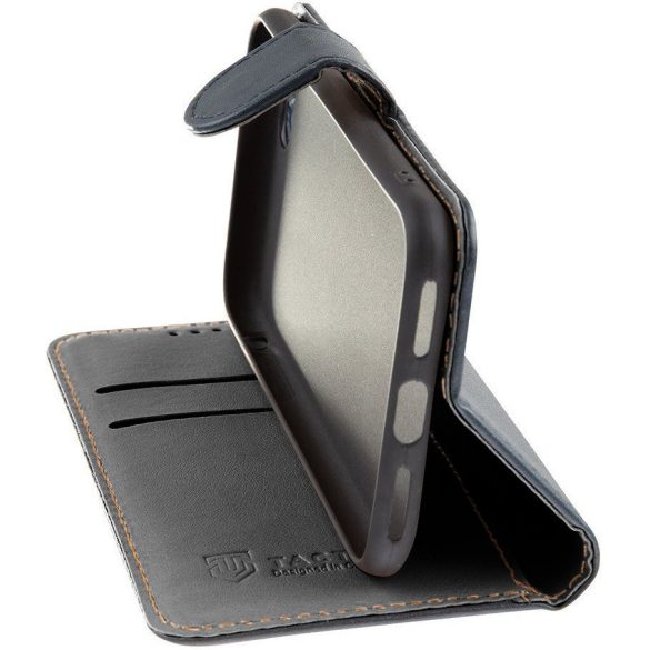 Xiaomi Redmi Note 14S, Oldalra nyíló tok, stand, kártyatartóval, csatos, Tactical Field Notes, sötétkék