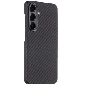 Samsung Galaxy S25 SM-S931, Műanyag hátlap védőtok, közepesen ütésálló, aramidszállal, Magsafe töltővel kompatibilis, karbon minta, Tactical MagForce Aramid, fekete