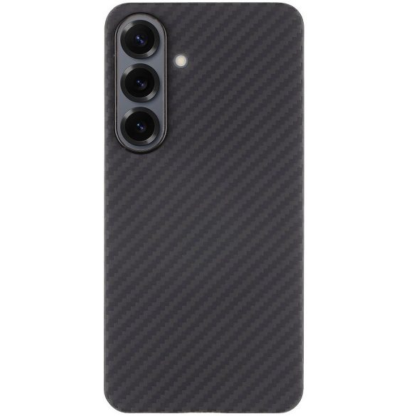 Samsung Galaxy S25 SM-S931, Műanyag hátlap védőtok, közepesen ütésálló, aramidszállal, Magsafe töltővel kompatibilis, karbon minta, Tactical MagForce Aramid, fekete