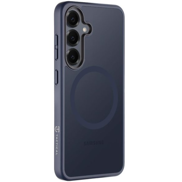Samsung Galaxy S25 SM-S931, Műanyag hátlap védőtok + szilikon keret, közepesen ütésálló, Magsafe kompatibilis, Tactical MagForce Hyperstealth, áttetsző/sötétkék
