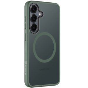 Samsung Galaxy S25 SM-S931, Műanyag hátlap védőtok + szilikon keret, közepesen ütésálló, Magsafe kompatibilis, Tactical MagForce Hyperstealth, áttetsző/zöld