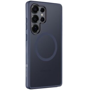 Samsung Galaxy S25 Ultra SM-S938, Műanyag hátlap védőtok + szilikon keret, közepesen ütésálló, Magsafe kompatibilis, Tactical MagForce Hyperstealth, áttetsző/sötétkék