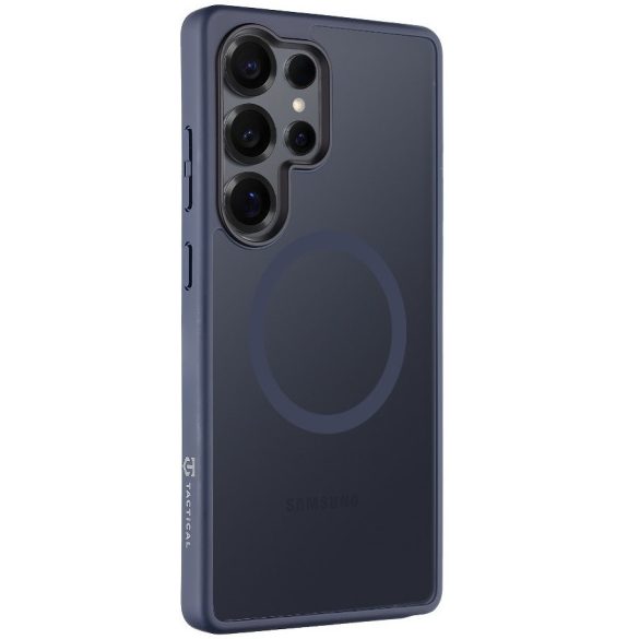 Samsung Galaxy S25 Ultra SM-S938, Műanyag hátlap védőtok + szilikon keret, közepesen ütésálló, Magsafe kompatibilis, Tactical MagForce Hyperstealth, áttetsző/sötétkék