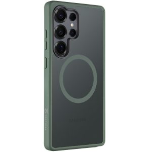 Samsung Galaxy S25 Ultra SM-S938, Műanyag hátlap védőtok + szilikon keret, közepesen ütésálló, Magsafe kompatibilis, Tactical MagForce Hyperstealth, áttetsző/zöld