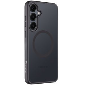 Samsung Galaxy S25 Plus SM-S936, Műanyag hátlap védőtok + szilikon keret, közepesen ütésálló, Magsafe kompatibilis, Tactical MagForce Hyperstealth, áttetsző/szürke