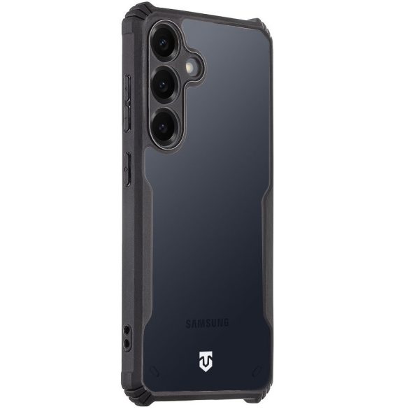 Samsung Galaxy S25 SM-S931, Szilikon tok, közepesen ütésálló, légpárnás sarok, Tactical Quantum Stealth, átlátszó/fekete