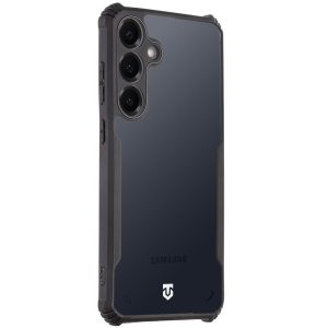 Samsung Galaxy S25 Plus SM-S936, Szilikon tok, közepesen ütésálló, légpárnás sarok, Tactical Quantum Stealth, átlátszó/fekete