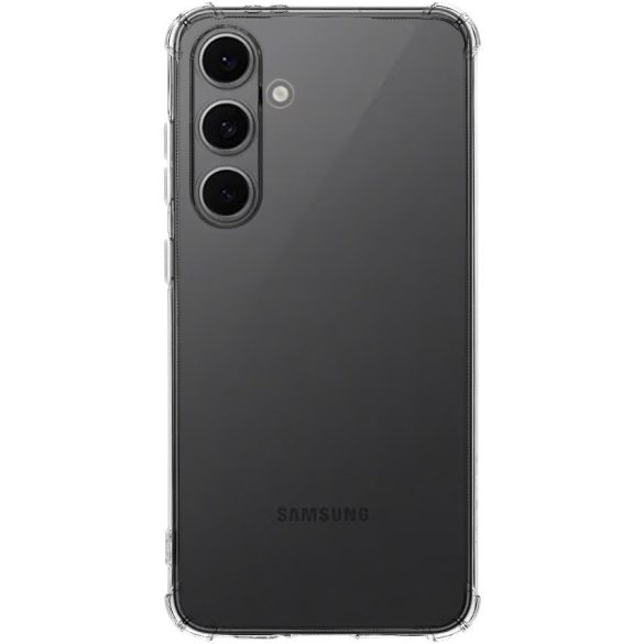 Samsung Galaxy S24 FE SM-S721, Szilikon tok, légpárnás sarok, Tactical TPU Plyo, átlátszó