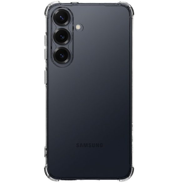 Samsung Galaxy S25 SM-S931, Szilikon tok, légpárnás sarok, Tactical TPU Plyo, átlátszó
