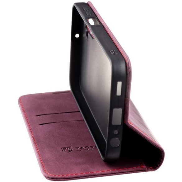 Xiaomi Redmi Note 14S, Oldalra nyíló tok, stand, kártyatartóval, Tactical Xproof, piros